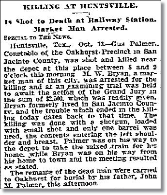 Gus Palmer - The Dallas Morning News - October 14, 1906